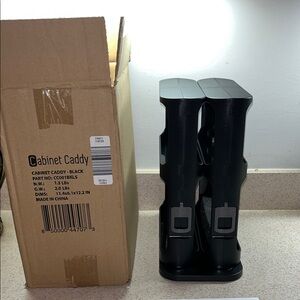 NIB Black Cabinet Caddy Organizer